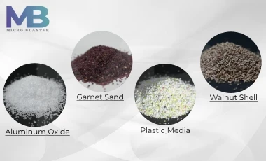 What kind of abrasives can be used in sand blasting process?